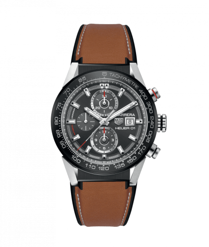 TAG Heuer Carrera Calibre Heuer 01 43 Stainless Steel / Grey / Calf